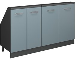 Vicco Rion Kastenset voor schuine wand – Set van 2 Blauw-grijs/antraciet