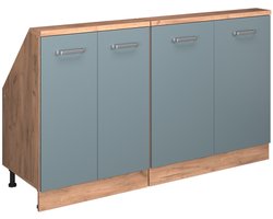 Vicco Rion Kastenset voor schuine wand – Set van 2 Blauw-grijs/wit