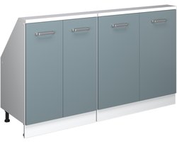 Vicco Rion Kastenset voor schuine wand – Set van 2 Blauw-grijs/wit