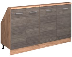 Vicco Rion Kastenset voor schuine wand – Set van 2 Edel grijs/gouden eik