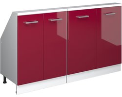 Vicco Rion Kastenset voor schuine wand – Set van 2 Rode hoogglans