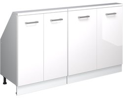 Vicco Rion Kastenset voor schuine wand – Set van 2 Wit hoogglans/wit