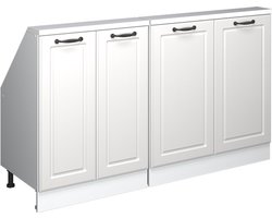 Vicco Rion Kastenset voor schuine wand – Set van 2 Wit landhuis/wit