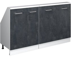 Vicco Rion Kastenset voor schuine wand – Set van 2 Zwart beton/wit