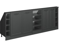 Vicco Rion Kastenset voor schuine wand – Set van 5 Antraciet landhuis/antraciet