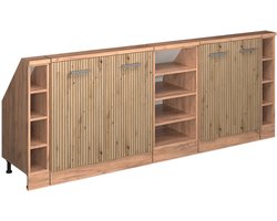 Vicco Rion Kastenset voor schuine wand – Set van 5 Artisanaal eiken/Goudkraft eiken