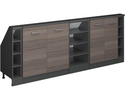 Vicco Rion Kastenset voor schuine wand – Set van 5 Edel grijs/antraciet