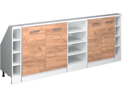 Vicco Rion Kastenset voor schuine wand – Set van 5 Eik goud/wit