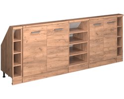 Vicco Rion Kastenset voor schuine wand – Set van 5 Krachtige eik goud