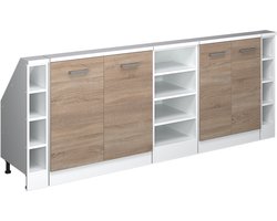 Vicco Rion Kastenset voor schuine wand – Set van 5 Sonoma/Wit