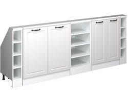 Vicco Rion Kastenset voor schuine wand – Set van 5 Wit landhuis/wit