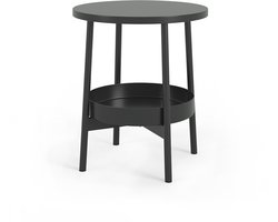 Vicco Riono Salontafel – 40 x 40 cm met extra opbergruimte Zwart