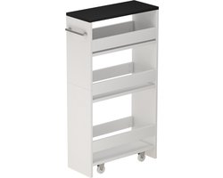 Vicco Rivo Verrijdbare rekken – 20 x 84.4 cm Wit/antraciet