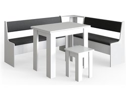 Vicco Roman Hoekbank set – 180 x 150 cm met tafel Wit