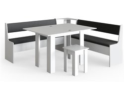 Vicco Roman Hoekbank set – 180 x 180 cm met tafel Wit