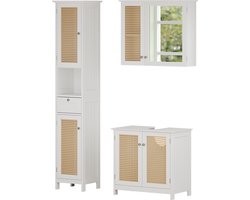 Vicco Rosario Badkamermeubelset – 3-delig, met hoge kast Wit