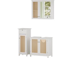 Vicco Rosario Badkamermeubelset – 3-delig Wit