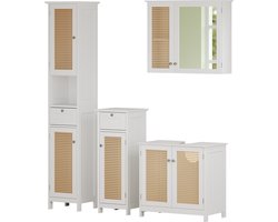 Vicco Rosario Badkamermeubelset – 4-delig, met hoge kast Wit