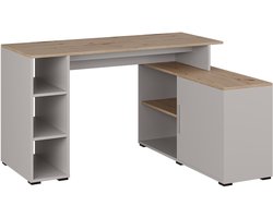 Vicco Rudy Hoekbureau – 135 x 110 cm met planken Kasjmier