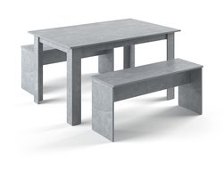Vicco Sentio Hoekbankgroep – 90 x 140 cm met 2 banken Beton met 2 banken