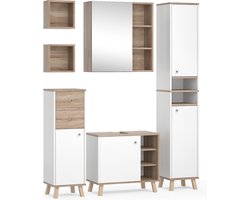 Vicco Senyo Badkamermeubel set – 5 delen Wit