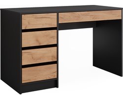 Vicco Sherry Kaptafel – 120 x 75 cm Zonder spiegel Antraciet/gouden eik