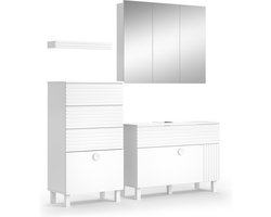 Vicco Sola Badkamermeubelset – 3 delen, met midi-element Wit