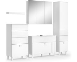 Vicco Sola Badkamermeubelset – 4 delen Wit