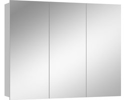 Vicco Sola Badkamerspiegelkast – 100 x 79.8 cm met 3 deuren Wit