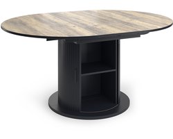 Vicco Tavero Eettafel – 160 x cm uitschuifbaar Eiken rustiek/zwart