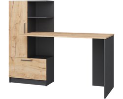 Vicco Tomy Bureau – 150 x 59 cm Antraciet/gouden eik