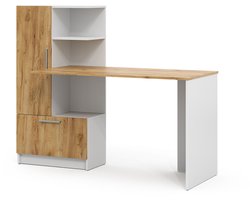 Vicco Tomy Bureau – 150 x 59 cm Eik wit/goud