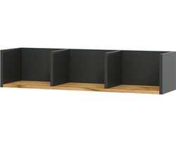 Vicco Tomy Wandplank – 90 x 20 cm Antraciet/gouden eik