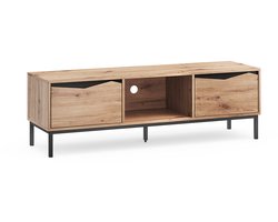 Vicco TV-meubel Elvano, Eiken/Zwart, 135.3 x 43.5 cm