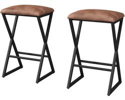 Vicco Vault Barkruk – 40 x 64 cm Set van 2 Bruin