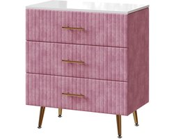 Vicco Velia Ladekast – 70 x 78.5 cm met 3 laden Roze