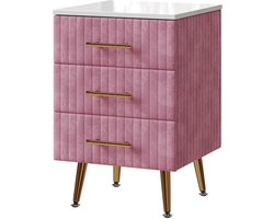 Vicco Velia Nachtkastje – 41 x 62 cm met 3 lades Roze