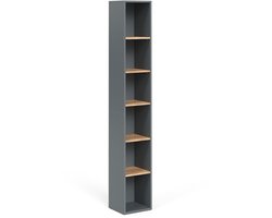 Vicco Viktor Hoge kast – 30 x 188.6 cm Antraciet/gouden eik