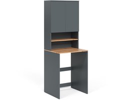 Vicco Viktor Wasmachinekast – 68 x 88.2 cm 2 delen met plank Antraciet/gouden eik