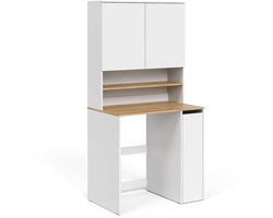 Vicco Viktor Wasmachinekast – 93.6 x 88.2 cm 2 delen met plank Wit/Kunstnijverheid