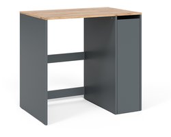 Vicco Viktor Wasmachinekast – 93.6 x 88.2 cm met compartimenten en deur Antraciet/gouden eik