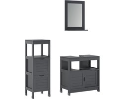 Vicco Vilda Badkamermeubelset – 3 delen Grijs