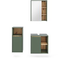 Vicco Viola Badkamermeubelset – 3 delen Groen/Kunstzinnig