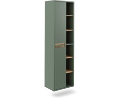 Vicco Viola Hoge kast – 50 x 170 cm met open vakken Groen/antraciet
