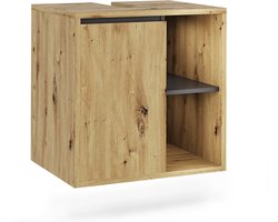 Vicco Viola Wastafelonderbouw – 60 x 60 cm met open vakken Artisanaal/grijs