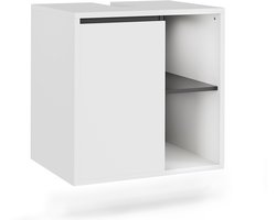 Vicco Viola Wastafelonderbouw – 60 x 60 cm met open vakken Wit/Grijs