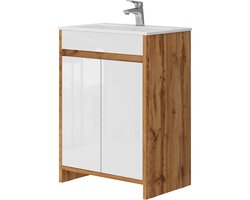 Vicco Wastafelonderbouw Lemgo, Goudkleurig Eiken, 2-delig