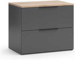 Vicco Wido Dressoir – 60 x 50 cm met 2 laden Antraciet