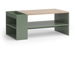 Vicco Wido Salontafel – 100 x 55 cm met planken Groen