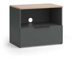 Vicco Wido TV-meubel – 60 x 50 cm met lade Antraciet/Sonoma